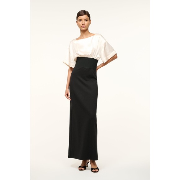 STAUD Dresses & Skirts - STAUD Black and Cream Maxi Dress